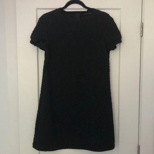 Zara Black jacquard mini dress